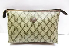 GUCCI オールドグッチ GG柄 PVC セカンドバッグ クラッチバッグ ポーチ ブラウン 茶系 鞄 メンズ レディース E233B