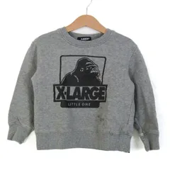 エクストララージ スウェット トレーナー トップス 裏起毛 キッズ 男の子用 110サイズ グレー XLARGE 【中古】