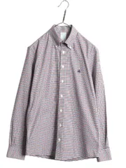 【お得なクーポン配布中!】 ブルックスブラザーズ オックスフォード チェック ボタンダウン シャツ メンズ S / コットン ワンポイント ワイシャツ スリムフィット BD