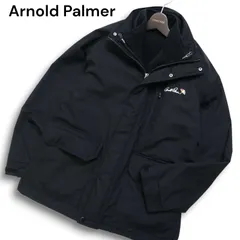 Arnold Palmer アーノルドパーマー 秋冬 ボア フリース ライナー ベスト★ ブルゾン ジャケット Sz.M　メンズ 黒