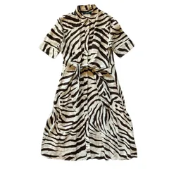 LAUREN Ralph Lauren シャツワンピース　ゼブラ柄　ラルフローレン [F0205]