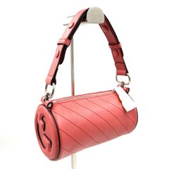 【極美品】GUCCI　グッチ　ブロンディー　レザー　ショルダーバッグ　ハンドバッグ　ドラム型　バッグ　ピンク　ほぼ未使用