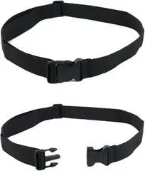 CARRY ALL BEFORE ONE ワンタッチバックル 作業ベルト ショルダーストラップ 2個セット 作業用 業務用 ポーチ用 ウエストポーチ用 ナースポーチ用(ウエストx2/ブラック,  ウエストベルト:66～121cm、ショルダー)