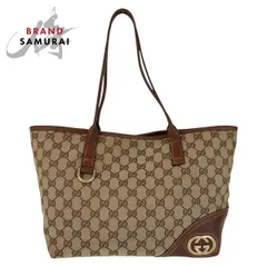三*＊様 【GUCCI/グッチ】トートバック　ニューブリット　レザー　アイボリー Gucci Totissima large reversible tote bag in brown leather