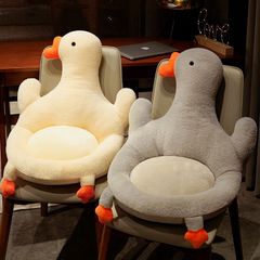 【可愛い】クッション 椅子用クッション 背もたれ ぬいぐるみ  椅子用クッション ガチョウ 鵝鳥 クッション  バッククッション サポート 座布団  ソファークッション 厚手 低反発 通気 腰枕 可愛い 50*50*90cm 滑り止め背もたれ クッション