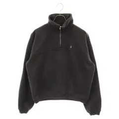 STUSSY (ステューシー) HALF ZIP MOCK NECK SWEATSHIRT ハーフジップ モックネックスウェットシャツ ブラックのサムネイル