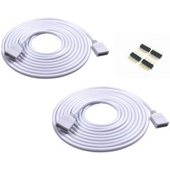 【数量限定】5050 3528 SMD ストリップライト テープライト 2835 LEDコネクタワイヤ用 RGB 4ピン 4x 2.5m 2個 延長ケーブル オスオスコネクタ LEDテープ サムコス