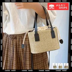 【送料無料】かごバッグ レディース ショルダーバッグ ミニスクエアバッグ 2WAY 草編み 巾着袋 バッグ トートバッグ 斜めがけ 浴衣小物 麦わらかばん 花火大会 手提げ 夏祭り 籠バッグ 浴衣バッグ リゾート 小さめ 新品 未使用 CH89AI-012
