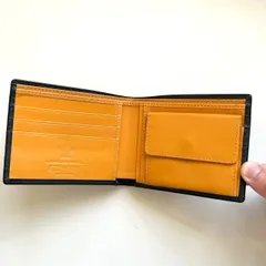 エッティンガー　ETTINGER 二つ折り財布　ブラック×オレンジ　美品のサムネイル
