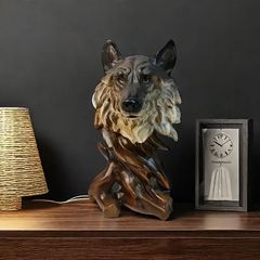 オオカミ ウルフドッグ 置物 狼 狼犬 オブジェ リアル フィギュア