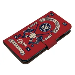 広島東洋カープ 正規品 iPhone 15 Pro Max ケース 手帳型 スマホケース [デザイン:36.レトロ宮島(re)/マグネットハンドあり] カープ坊や グッズ iphone15promax アイフォン15 プロマックス