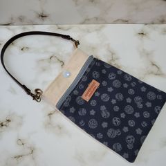 ハンドメイド スマホケース スマホポーチ ポケット付き No.119