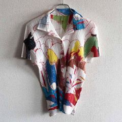 issey miyake men 半袖シャツ　オープンカラー　イッセイミヤケ イッセイミヤケISSEY MIYAKE I.S. フラワープリント半袖オープン