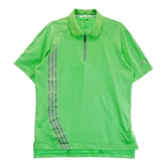 サイズ：S ADIDAS GOLF アディダスゴルフ  半袖ポロシャツ ハーフジップ  グリーン系 [240101267724]# ゴルフウェア メンズ ストスト
