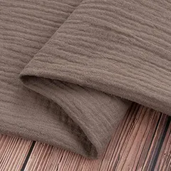 moonfarm モコモコ ダブルガーゼ 生地 綿 無地 カラー 約2mx幅1.4m 柔軟 軽量( ダークカーキ)