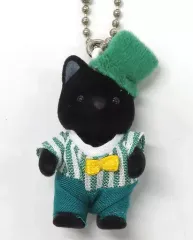 【中古】キーホルダー チャコールネコキーホルダー(チョウネクタイ) 「シルバニアファミリー」
