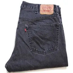 00s メキシコ製 Levi'sリーバイス 505 ブリーチ飛び ブラック デニムパンツ W38 L32★SDP2500 オールド ジーンズ ストレート ビッグサイズ
