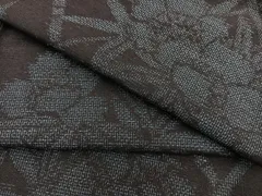 平和屋着物●上質な紬 　格子花笹文 　正絹　逸品　未使用　BAAU4673gt