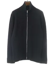 Maison Margiela4 14 メゾン マルジェラ 22AW コットンウール ドライバーズ ジップアップニットセーター ブラック Lのサムネイル