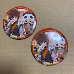 家庭教師ヒットマンREBORN！ ラッキー缶バッジ　沢田綱吉　2点セット