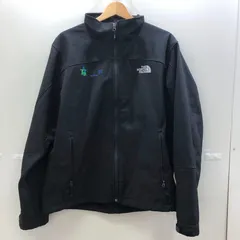 THE NORTH FACE/ザノースフェイス ソフトシェルジャケット 企業刺繍 ドローコード フィリピン製 メンズ L/G ブラック