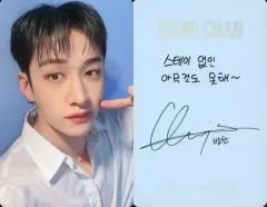 【中古】コレクションカード(男性) Stray Kids/Bang Chan(バンチャン)/裏面印刷サイン・メッセージ入り/「NACIFIC×Stray Kids」スペシャルコラボボックス購入特典フォトカード