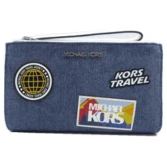 マイケルコース 長財布 MICHAEL KORS デニム リストレット スマートフォンウォレット 35R5STVW3C DENIM アウトレット レディース