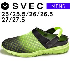 【新品】 2WAY サンダル メンズ SVEC シュベック グリーン ネオン 緑 スリッポン つっかけ 軽量 メッシュ 履きやすい 歩きやすい 靴 シューズ 春 夏 25 25.5 26 26.5 27 27.5 SPD192-7-CPM2