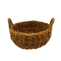 ホグラ 丸かご M 収納バスケット 小物入れ ざっくり 水草