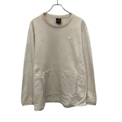adidas ロゴスウェット トレーナー 2XL アイボリー アディダス スポーティ 裏起毛 ビッグサイズ 古着卸 アメリカ仕入 a708-5599