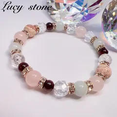 46.天然石 パワーストーン ブレスレット 数珠 15cm 恋愛成就 インカローズ