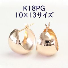 K18 ティアドロップ スタッドピアス 18金 ぽってり シンプル 上品 未 