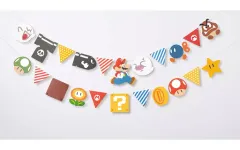 【中古】置物・装飾品 キャラクター＆アイテム ガーランド ホーム＆パーティ 「スーパーマリオブラザーズ」