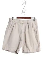 【お得なクーポン配布中!】 00s ポロ ラルフローレン コットン チノ ショートパンツ メンズ 32 古着 オールド ショーツ 短パン ツータック ゆったり チノパン ベージュ