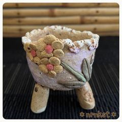 No.27-3 ❁韓国より直輸入❁ 小鉢1点1800円＊組合せ自由＊2点目より送料一律700円＊高級＊韓国鉢＊作家＊一点物 オリジナル作品＊多肉植物＊プレゼントにもぜひ＊