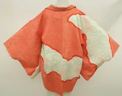 【一輝堂】羽織 総絞り 扇 しつけ付 羽織紐別売り 正絹 身丈約79cm 裄丈66cm 25z10-5880