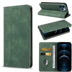 【特価商品】手帳型 手帳型 ケース 耐衝撃 ケース 内蔵マグネット 12pro iphone12 iphone 手帳型ケース iphone 肌感レザー カード収納 おしゃれ スタンド機能 12 全面保護【6.1インチ】グラスグリーン KWATUNG