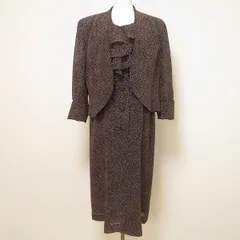 #anc ノブオナカムラ MODE SALON DE NOBUO NAKAMURA ワンピーススーツ ツーピース フリーサイズ 黒 ピンク ドット レディース [918039]