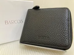 BARCOS バルコス シュリンクレザーラウンドジップ 財布 ブラック
