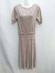 ◇ ROPE' PICNIC ロぺピクニック 五分袖 ロング丈 ワンピース サイズ38 ダークベージュ レディース E  【1407020032773】