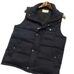 glory crew メンズビギ 秋冬★ ヘリンボーン ダウン ベスト Sz.M メンズ ネイビーのサムネイル