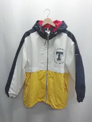 ◇ Θ TOMMY JEANS ロゴプリント 長袖 ウィンドブレーカー サイズS ブルー ホワイト イエロー レディース メンズ E  【1411280047095】のサムネイル