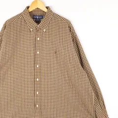 古着 大きいサイズ 旧タグ 90's ラルフローレン 長袖ボタンダウンシャツ メンズUS-2XLサイズ tn-2006n