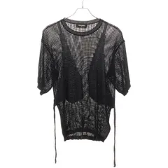 DSQUARED2 ディースクエアード 20SSウエストリボンメッシュニットセーター S72HA0912 ブラック XSのサムネイル