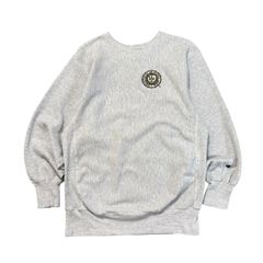 XLサイズ 90s USA古着 Champion チャンピオン リバースウィーブ 目無し 刺繍タグ ワンポイント カレッジ 刺繍 ノートルダム 霜降り グレー