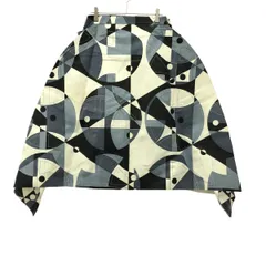 JUNYA WATANABE COMME des GARCONS ジュンヤワタナベ コムデギャルソン 15SS 幾何学プリントフェイクスウェードスカート JO-S023 ブルー系 Sのサムネイル