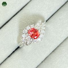 16-20】スペンサルティンガーネット ダイヤモンド リング 2.87ct 0.48 