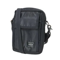 PORTER ポーター バッグ ブラック 黒 | フラワー柄 ミニ ショルダーバッグ / ウエストポーチ 2WAY | 斜め掛け フラップポケット | 日本製 | 吉田カバン ブランド【レディース】【中古】