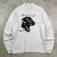 90年代 USA製 Black Lab ラブラドールレトリバー アニマルプリント ロングTシャツ ロンT メンズM レディース 