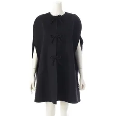 極美品★VALENTINOヴァレンティノ ケープコート 黒 ブラック 2025年最新】VALENTINO レディース ポンチョ・ケープコートの